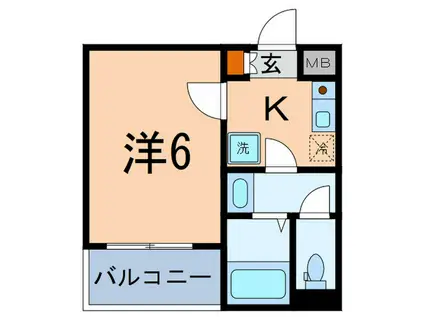 ガレッジスクエア白山(1K/1階)の間取り写真