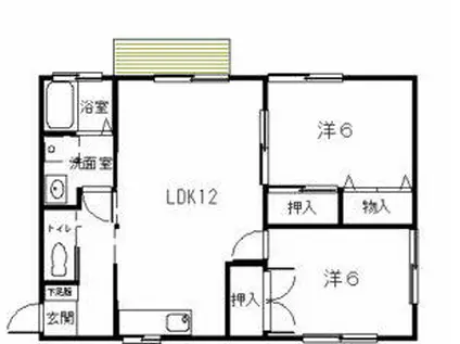 なづみコーポ(2LDK/1階)の間取り写真