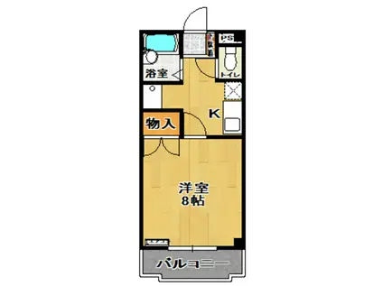 メゾン・ド・ミュール(1K/3階)の間取り写真