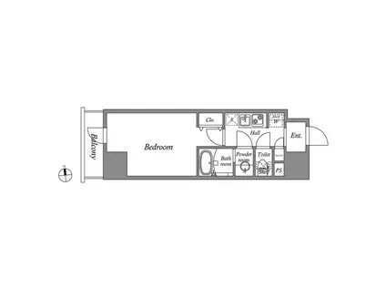 クオリタス秋葉原(1K/3階)の間取り写真