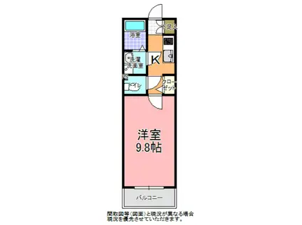 PRINCESS南町(1K/5階)の間取り写真