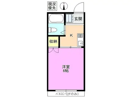 ホームズ沢村(1K/1階)の間取り写真