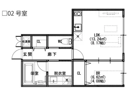 RESIDENCE ON THE TRUSS(1LDK/2階)の間取り写真