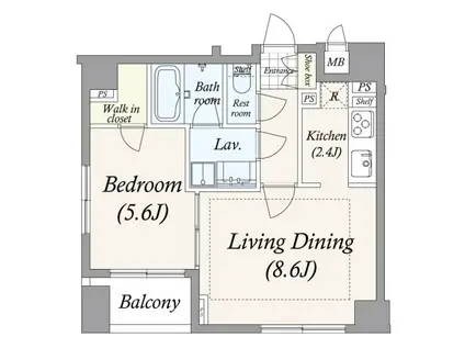 グラーサ本郷東大前(1LDK/10階)の間取り写真