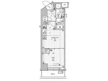 PLEMIUM CUBE代々木上原(1DK/6階)の間取り写真