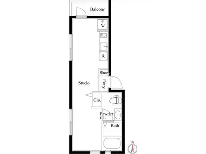 LUNA PARK HORIKIRI(ワンルーム/2階)の間取り写真