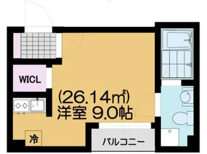 コスモスヒルズ千葉(ワンルーム/3階)の間取り写真