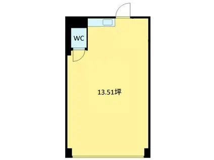 ハイランド・三高(ワンルーム/1階)の間取り写真