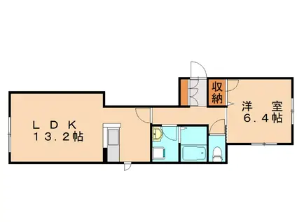 アロエ1(1LDK/1階)の間取り写真