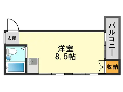 ホワイトハイツ(ワンルーム/3階)の間取り写真