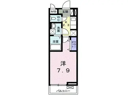 FILER(1K/3階)の間取り写真