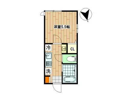 LA VIDA BELLA横浜上星川(1K/2階)の間取り写真