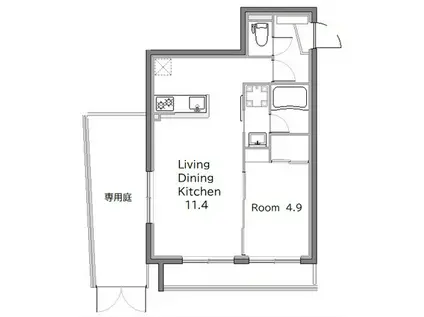 モデッサ 井上(2LDK/3階)の間取り写真