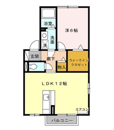 アムール・ド・メゾン II番館(1LDK/1階)の間取り写真