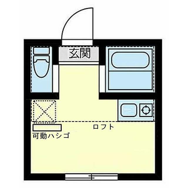 ユナイトさくらブルーム(ワンルーム/2階)の間取り写真