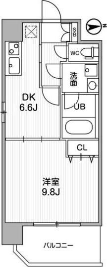 LA DOUCEUR豊中南(1DK/9階)の間取り写真