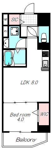 アーバネックス西天満(1LDK/3階)の間取り写真