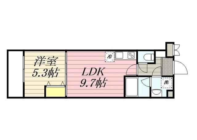 HF東武練馬レジデンス(1LDK/3階)の間取り写真