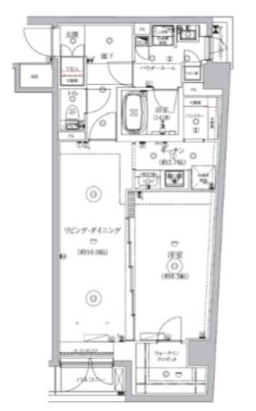 GENOVIA北池袋SKYGARDEN(1LDK/4階)の間取り写真