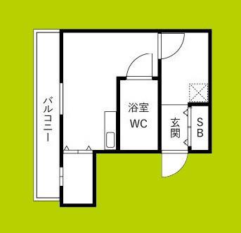 ライオンズマンション都島第2(1LDK/5階)の間取り写真
