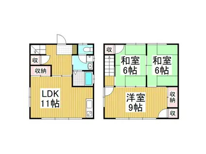 メゾン柏原A(3LDK/1階)の間取り写真