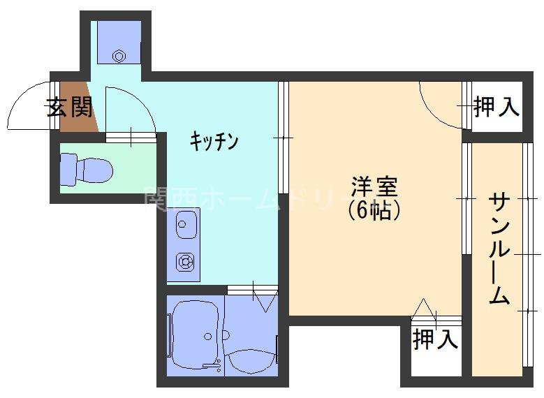M´プラザ大宮通(1K/3階)の間取り写真
