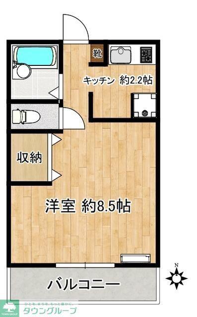 押本ハイツ(1K/2階)の間取り写真
