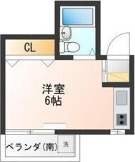 NYビル(ワンルーム/2階)の間取り写真