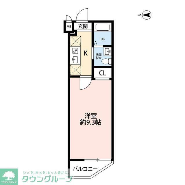 ヒルズ子安町(1K/2階)の間取り写真