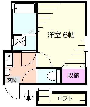 エステートN&M(1K/1階)の間取り写真