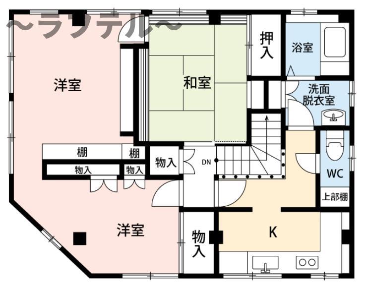 竹仲ビル(2K/3階)の間取り写真
