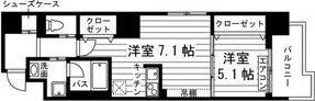 ルーチェ二日町(1DK/8階)の間取り写真