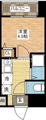 S-FORT長崎興善町(1K/1階)の間取り写真