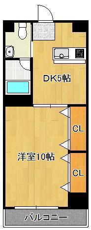 カレントII(1LDK/2階)の間取り写真
