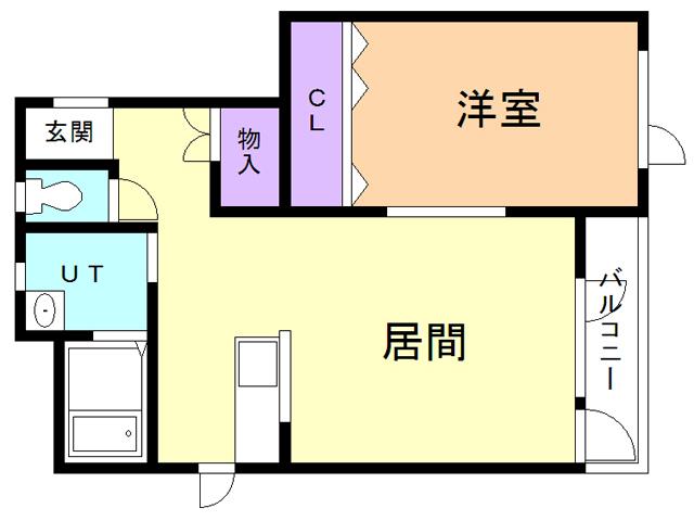 フォーライフ・サカエA(1LDK/2階)の間取り写真