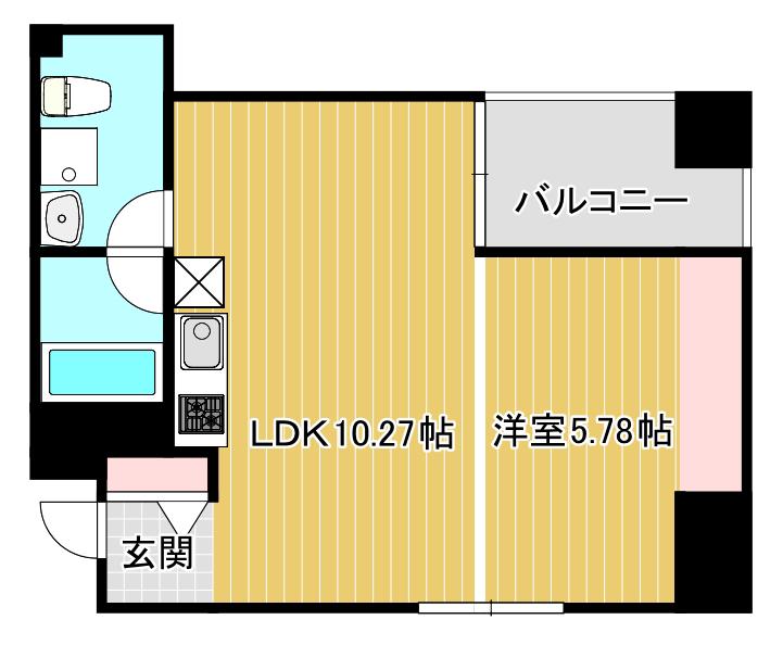 ゼウスニューヨーク5番街(1LDK/7階)の間取り写真