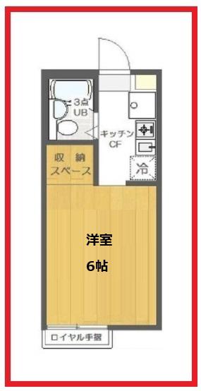 マイ・ピュア千住曙町B(ワンルーム/1階)の間取り写真