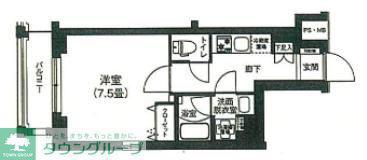 ルフレ プレミアム上北沢(1K/4階)の間取り写真