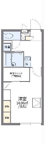 レオパレスかぐや(1K/2階)の間取り写真