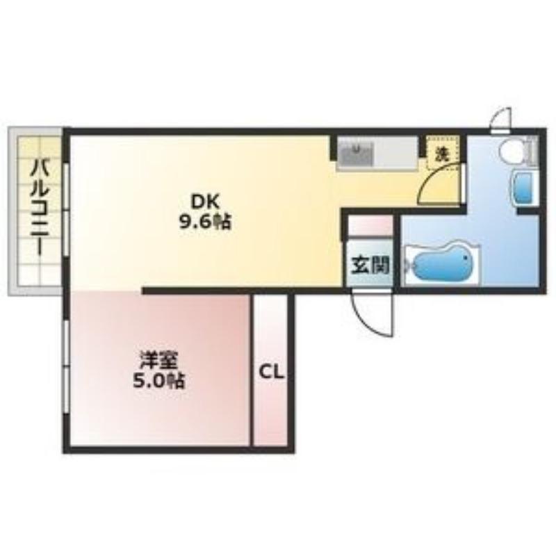 ビアン平岸(1LDK/3階)の間取り写真