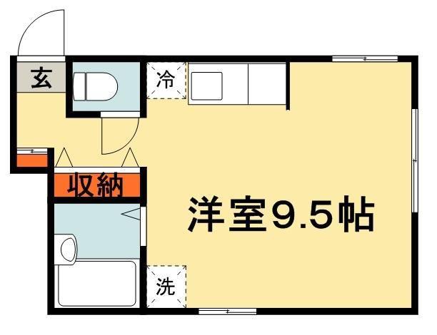 ニューフロンティア(1K/2階)の間取り写真