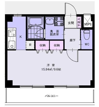 CASA“CAMINO”(ワンルーム/1階)の間取り写真