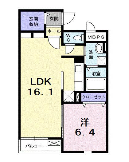 パストラール ベルダ(1LDK/2階)の間取り写真