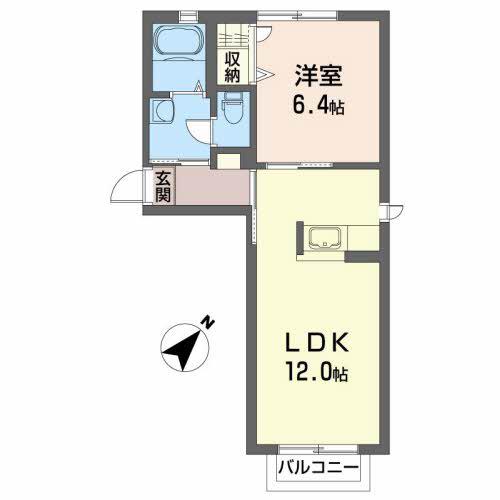 メイフラワー(1LDK/1階)の間取り写真