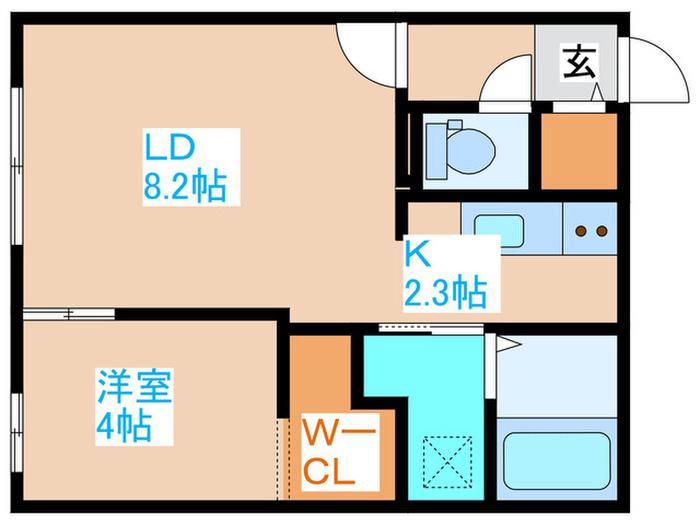LIVEASE KITAMARUYAMA(1LDK/1階)の間取り写真
