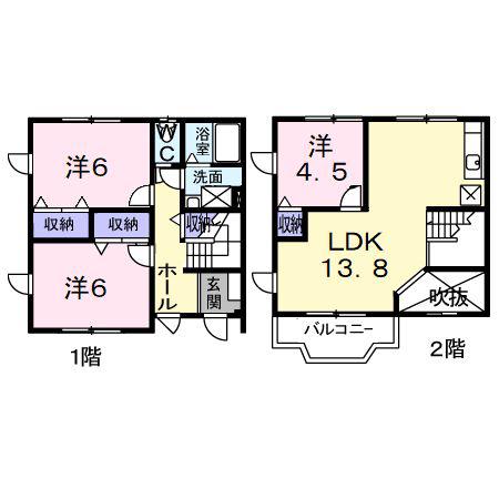 リーヴメゾン(3LDK/1階)の間取り写真
