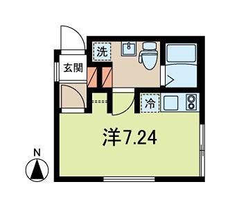 LETTERS FLAT(ワンルーム/2階)の間取り写真