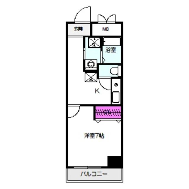 IF都島(1K/2階)の間取り写真