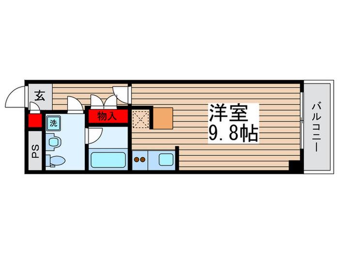 ダイワティアラ津田沼II(ワンルーム/3階)の間取り写真