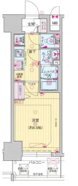 プレサンス DOMECITY コレーレ(1K/4階)の間取り写真